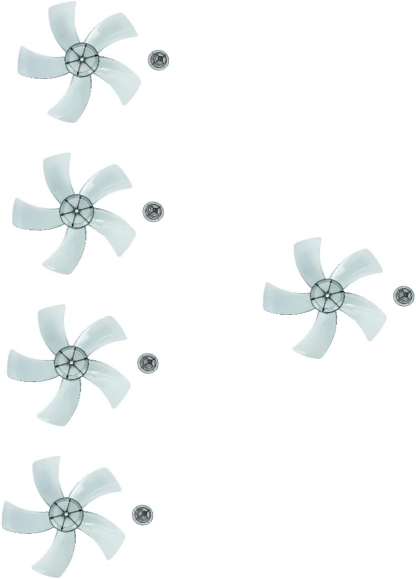 Amosfun 5sets Fan Blades Plastic Table Fan Blades Quiet and Easy Replacement for Cooling