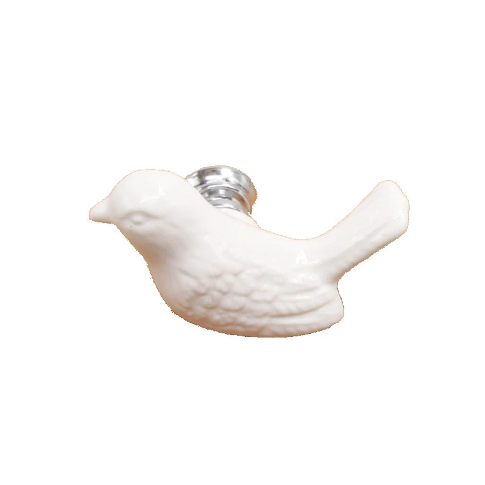Kifsdlf White Ceramic Cartoon Bird Cabinet Cupboard Handles Peace Dove Drawer Knobs Novelty Creative Furniture Hardware For Cupboard Wardrobes Furniture(White)