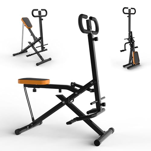 Máquina de sentadillas plegable con bandas de resistencia digital miniatura 1