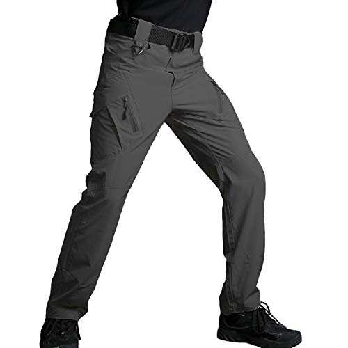 Refire Gear Breathable Utility Military Pants Men Swat Cargo Clothing Spring Lightweight Edc Assault Army Combat Trousers Black, 34W X 30L #TOP30