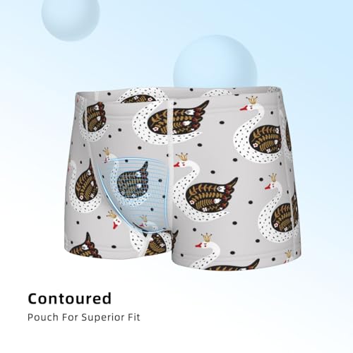 Boys' Cotton Boxer Brief Soft Underwear-Cute Swan4
