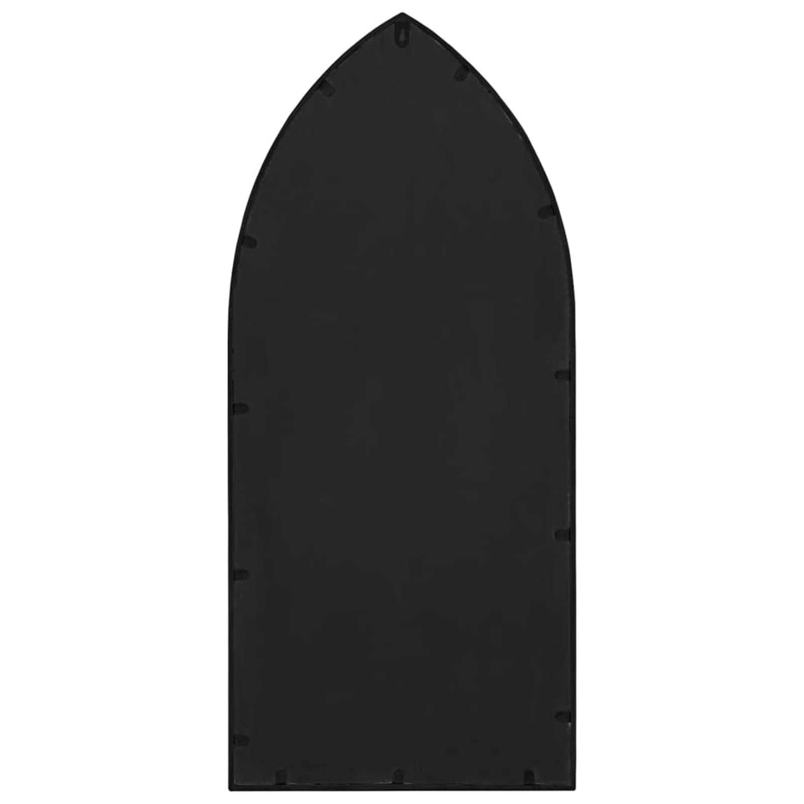 Homgoday Specchio da giardino nero ferro per esterno 100 x 45 cm specchio decorativo da parete specchio di finestra in metallo per soggiorno camera da letto, ingresso stile moderno
