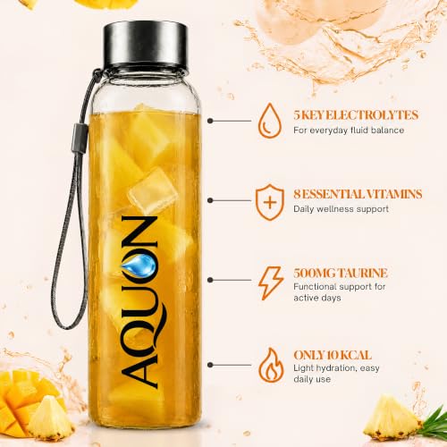 Image of AQUON Electrolyte Hydration Drink Mix, Tropical Punch, 24 Sachets