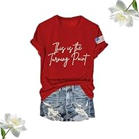 Turning Point Tshirt, Turning Point USA Tshirt, USA Charlie Kirk T Shirt, Graphic Tee for Men/Women, Soft Cotton Casual Shirt (US, Alpha, X-Large, Regular, Regular, Red)