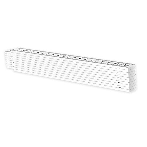 Fan Unikate Wooden Folding Ruler 2 m, White, cm Scale, You can Choose Your own Design Powered by Cristalica