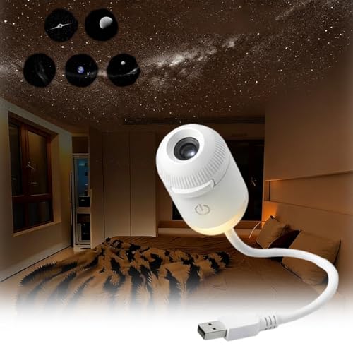 HURJZPO 2-in-1 Galaxy Projector Night Light, USB Portable Starry Sky Night Light Projector for...