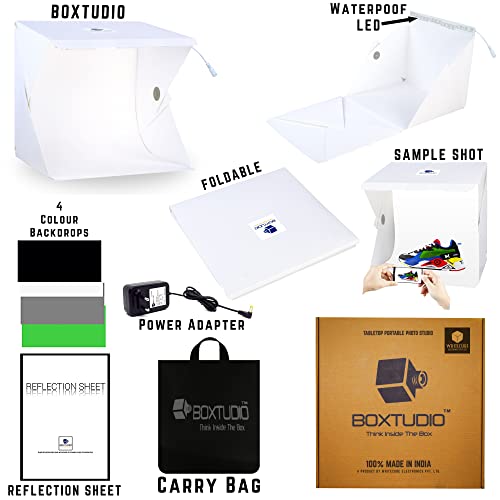 Image of LIGHTBOX- Tabletop Portable PhotoStudio (40x40x40cms)- Product Photography Light Tent- Think Inside The Box !-100% Made in India