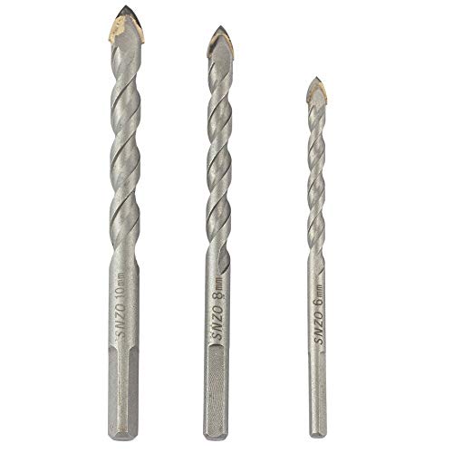 Brocas de Carburo 3 piezas 6 8 10 mm para cerámica y madera miniatura 1