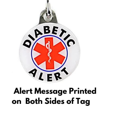 Diabetic Alert Tags. Double Sided. All-Metal. (2 Piece Set.) - Thumbnail 4