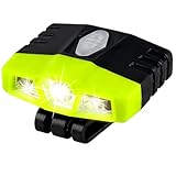 LHOTSE Ultra Bright Mini Hands Free Cree LED Clip on Cap Light - Rechargeable Waterproof Hat Light Flashlight Portable Headlamp for Fishing Camping Hand Work Baseball Caps