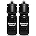 Sport Trinkflasche 750ml BPA-frei Radflasche 2er Set (Schwarz)
