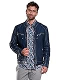 engbers Herren Lederjacke, 32969, Blau in Größe 54
