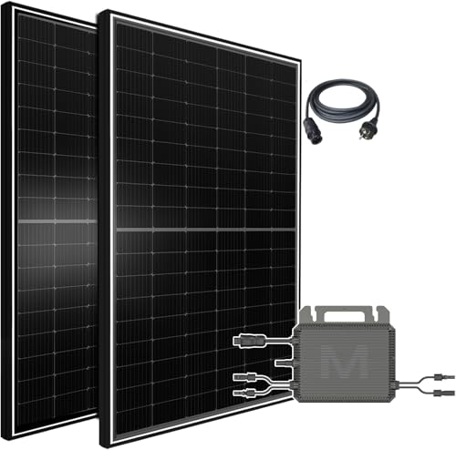900W Balkonkraftwerk Komplettset – 800W MARSTEK Mikro-Wechselrichter mit 2x450W Bifazial...