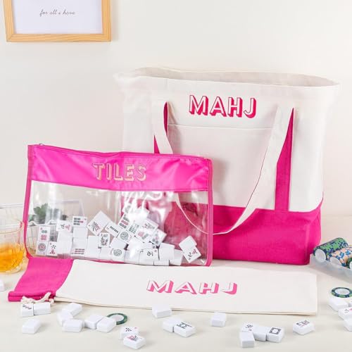 Bolsas para Juego Mahjong Americano CLYTTE Rosa miniatura 1