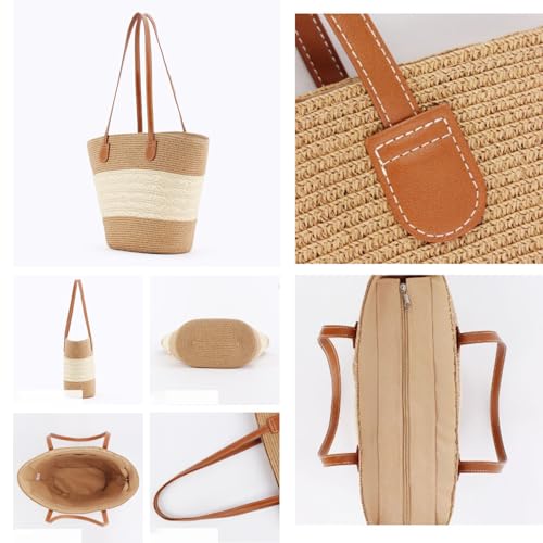 Bolso Tote Boho de Paja para Mujer miniatura 4