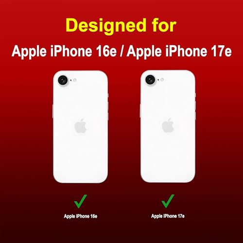 Image of Zapcase Back Case Cover for iPhone 16e | Compatible for iPhone 16e Back Cover | Liquid Silicon Magic Case with Camera Protection | Red