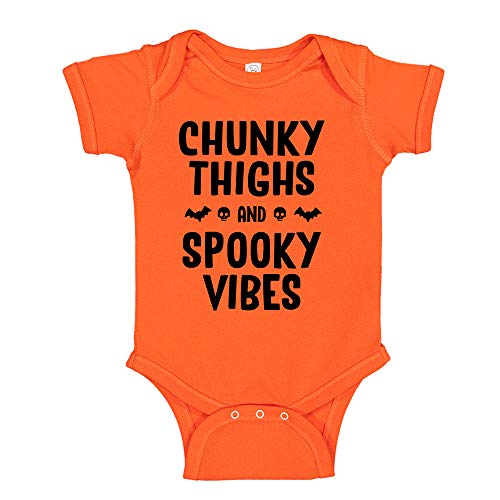 Chunky Thighs and Spooky Vibes Baby Bodysuit or Toddler T-Shirt for Halloween