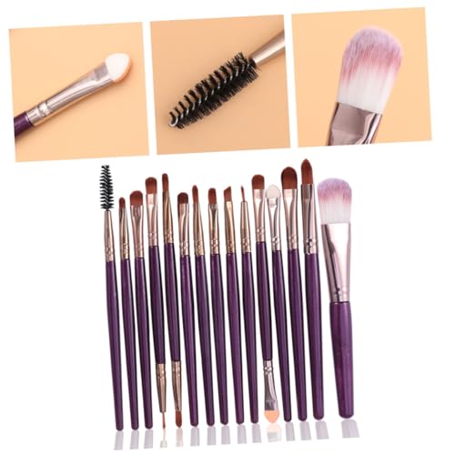 MUSISALY 15個入り セット プロのメイクブラシ 女性用メイクブラシ パウダーブラシ 紫の,Purple
