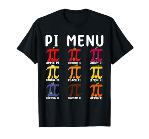 Funny Pi Menu Math Teacher Pi Day T-Shirt