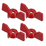 DIKACA 4 Stück Aluminiumlegierung Kugelhahn Schmetterlingsgriff Loch Ventilgriff für Absperrventil Gartenschlauch Wasserhahn Ersatz Griff Ergonomisch Präzise Steuerung Robust