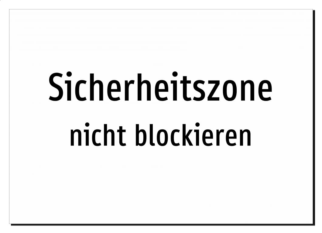 38895-DE-T-09 | Sicherheitszone - nicht blockieren