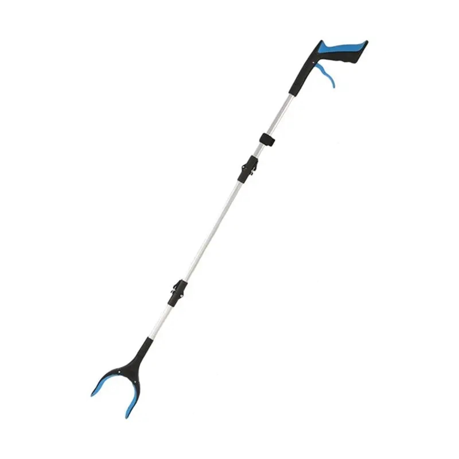 Recogedor Pinza Superior Recogedor de Basura con Herramienta de Agarre, recogedor de Basura Plegable con Pinzas Antideslizantes(Blue)