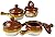 Individual French Onion Soup Crock Chili Bowls with Handles and Lids, Ceramic 16 Ounces 4 Pack