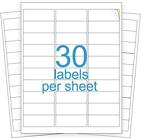 KKBESTPACK Label Sticker, Address Labels – 30 Up Shipping Labels 1” x 2-5/8” Self-Adhesive Barcode FNSKU Stickers for Inkjet and Laser Printer (100 Sheets / 3000 Labels) (KK30)