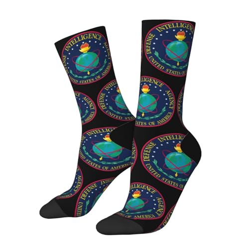 SIYTUAU Seal Of The U.S. Defense Intelligence Agency Socks For Women Men Cushion Athletic Crew Socks Casual Wicking Socks