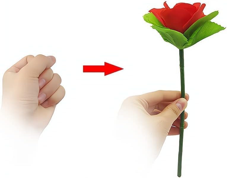 10pcs Red Folding Rose Appearing Magic Tricks, Close Up & Stage Magic, Adult Novelty Magic Kits Accessories - Image 3