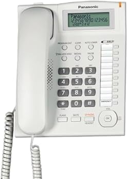 Panasonic Single Line KX-TS880MXWD Corded Phone (White) : Amazon