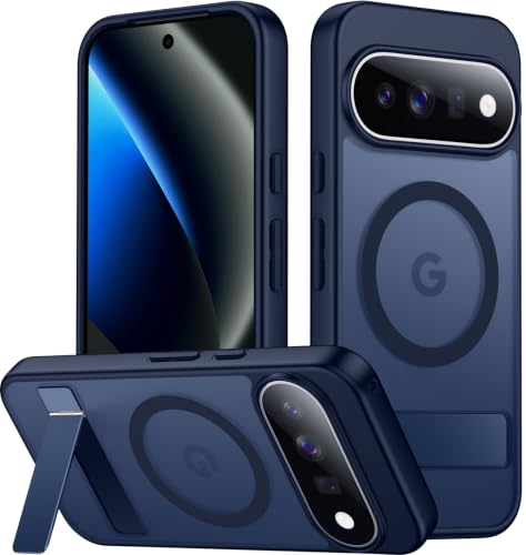 Image of SPIDERCASE for Google Pixel 11 Pro Case, Built-in Stand, Blue | [3 Stand Ways] [Military Grade Drop Protection] Invisible Stand Shockproof Slim Case for Google Pixel 11 Pro
