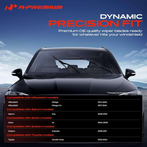 A-Premium 24" + 16" Windshield Wiper Blades with Wear Indicator & Towel by A-Premium - Used condition - Image 3