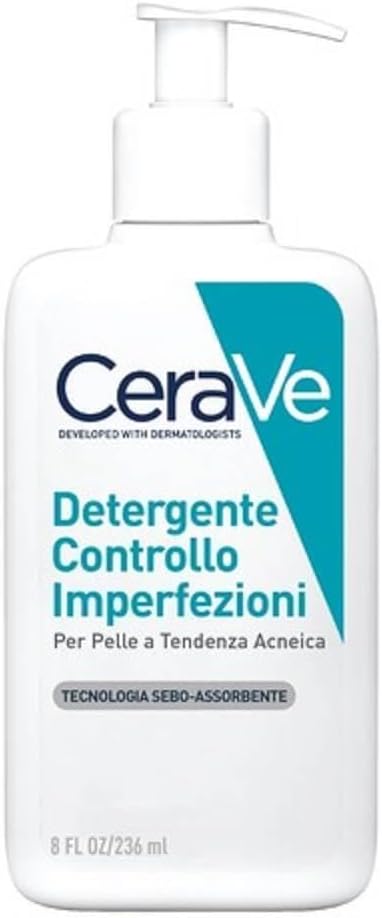 Blemish Control Cleanser with 2% Salicylic Acid & Niacinamide for Acne Prone Skin, Controls Acne & Spots, Unclog Pores & Reduces Blemishes, 236ml