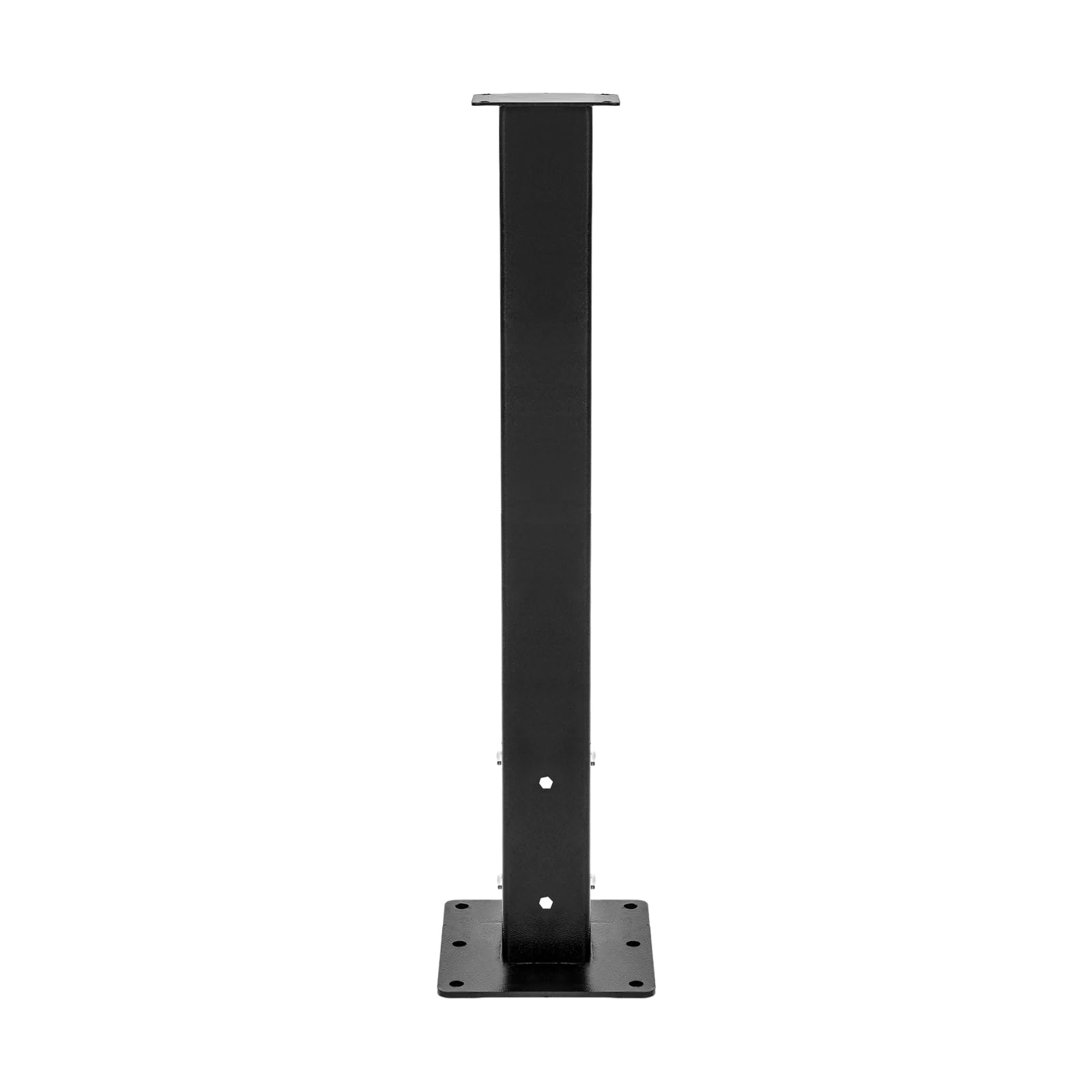 Hauteur : 68,58 cm - Support de boîte aux lettres sur pied - En acier au carbone - Avec grande plaque de base et trous pré-montés pour l'extérieur (8,13 x 8,13 cm, jusqu'à 40 kg)