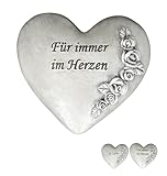 NETPROSHOP Grabschmuck Stein Herz - In Liebe - und - Für Immer im Herzen - ca. 13 x 12 x 5 cm, Auswahl:Herzen