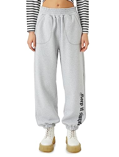 Sweatpants pantalon grey melange Koton femmes S avec poche elastique
