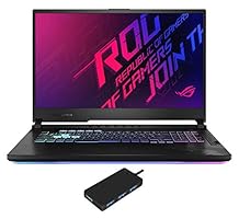 ASUS ROG Strix G17 G712LW Gaming and Entertainment Laptop (Intel i7-10750H 6-Core, 64GB RAM, 1TB PCIe SSD, NVIDIA RTX 2070, 17.3&quot; Full HD (1920x1080), WiFi, Bluetooth, Win 10 Pro) with USB Hub