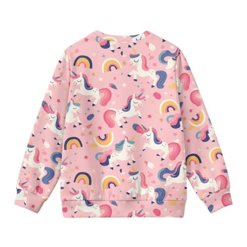 Image of Girls Cardigans Sweater Long Sleeve Crew Neck Button Down Sweaters School Outerwear for Kids Fall Winter Tops