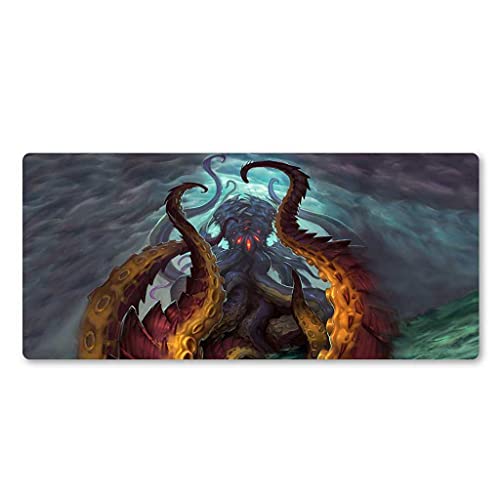 Tapis de souris gaming XXL 1000x500 mm avec motif pieuvre magique