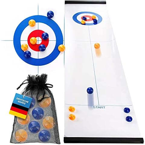 all Kids United® Curling Table-top Spiel-Set - Familienspiel Eisstockschießen Brettspiel - Bowling auf EIS Tischspiel Reisespiel Cover