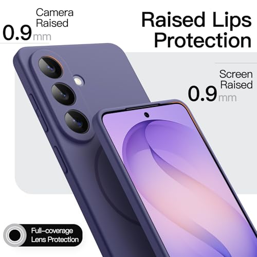 Image of JETech Magnetic Slim Cover Case for Samsung Galaxy S26 Plus, Compatible with MagSafe, Anti-Slip Grip & Full Camera Lens Protection, Ultra-Thin Matte Finish Phone Cover (Cobalt Violet)