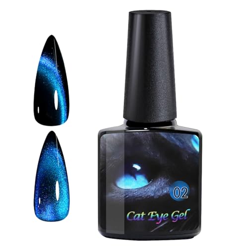 Barniz de gel para ojos de gatito - 8 ml de barniz de gel magnético | Conjunto de esmalte de uñas magnético, coloreado con esmalte de uñas en el de gatito de arcoiris fácil de usar para usar