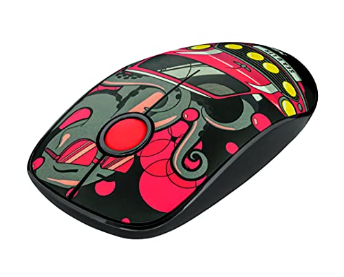Trust Sketch Mouse Wireless Con Clic Silenziosi, Rosso