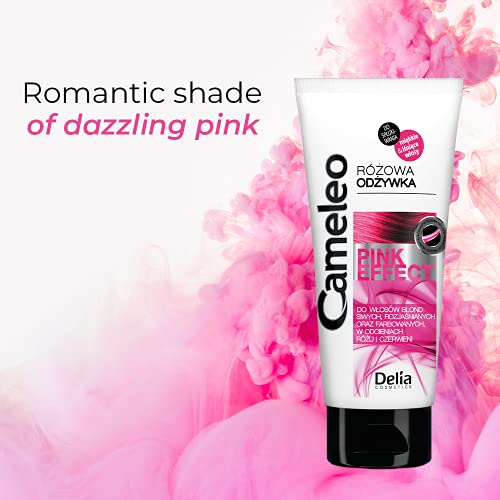 Cameleo - Pink Effect Conditioner with Grapefruit Extract for Blonde, Bleached, Red & Pink Dyed Hair - Soft & Shine Hair with Rose Highlights - No Parabens, Salt - 200 ml - Image 3