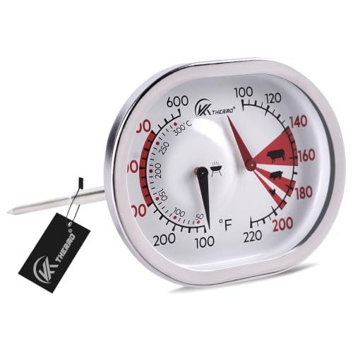 Image of Analog Meat Thermometer 2-in-1 Dual Oven Temp Probe BBQ Dial