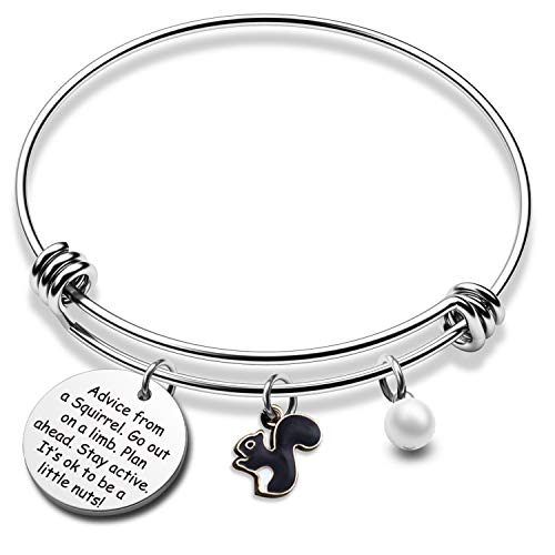 G-Ahora Squirrel Bracelet Advice from a Squirrel Gifts for Squirrel Lovers Nature Lovers Go Out on a Limb Squirrel Gifts (Advice from BR)