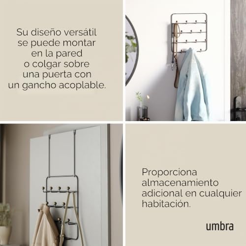 Umbra Estique colgador de entrada negro para ordenar bufandas 6