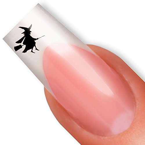 SPECIAL SET small - Nailart NAIL TATTOO STICKER - Halloween - witch / hag - black