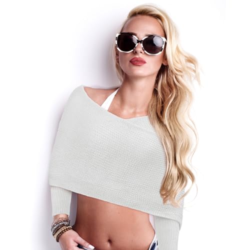 Chuarry 3 Pcs Knitted Scarf with Sleeves for Women Mother's Day Gifts Sweater Scarf Cozy Crochet Wrap Shawl Warm Adult Gifts4